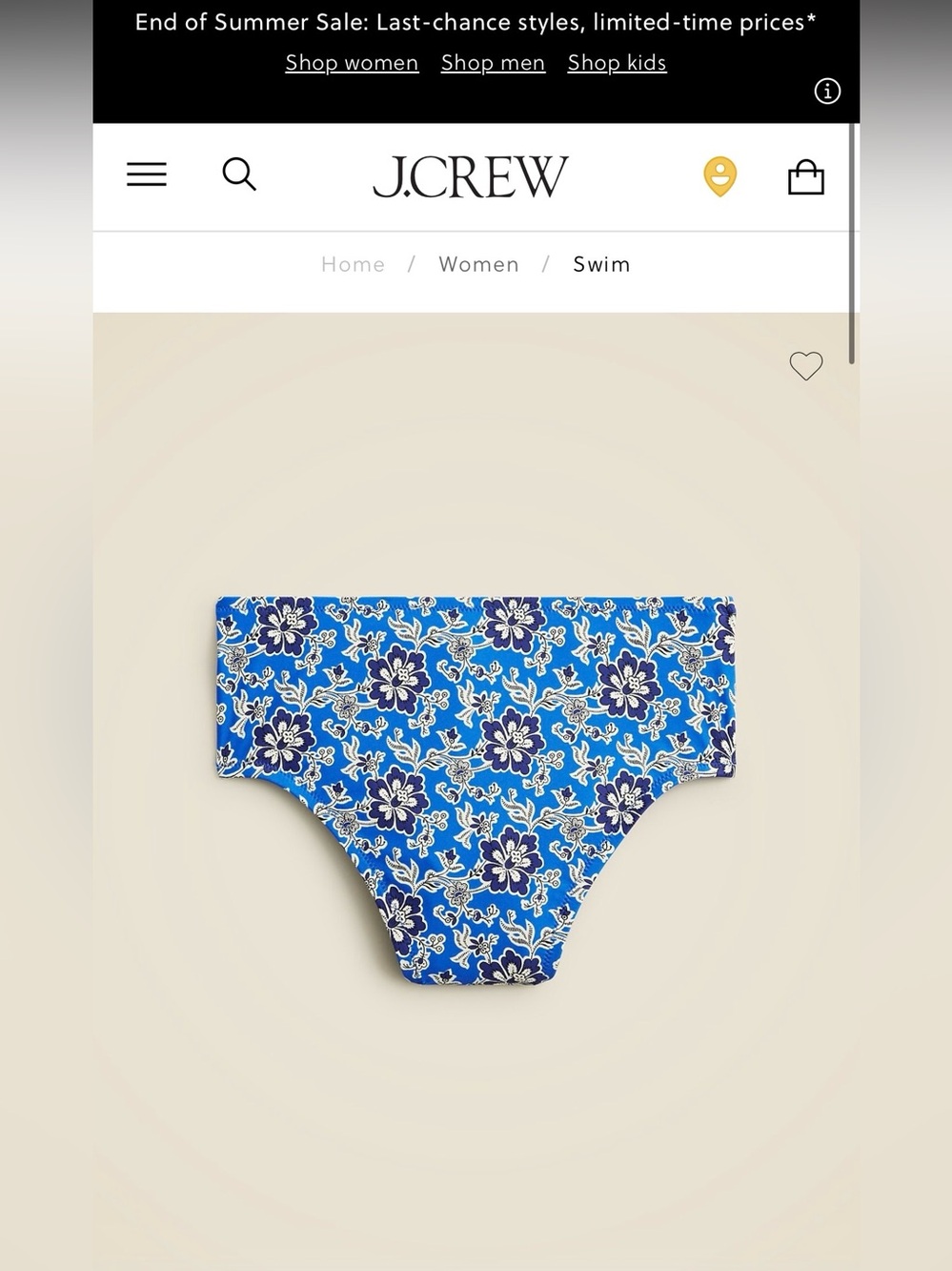 J Crew - women’s size M - blue bikini (top and bottom)